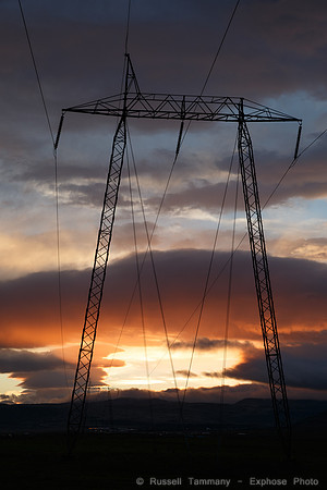 Power lines near Hveragerði