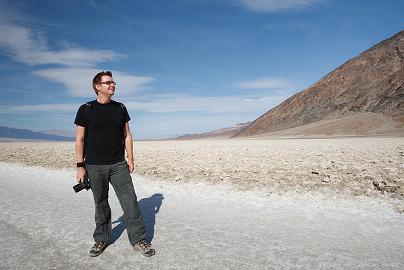 Randy in Badwater, Death Valley NP
