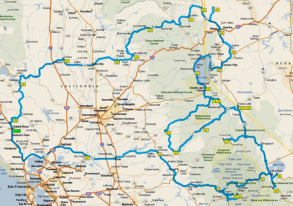 Rough Map of Entire Trip