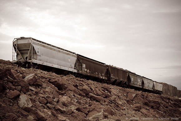 Trains near Salt Depot, Potash UT