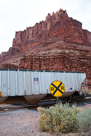 Trains near Salt Depot, Potash UT