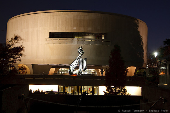 Hirshorn Museum at Night