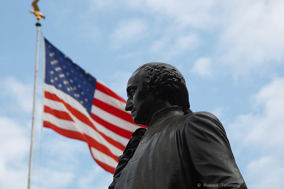 George Washington outside Independence Hall