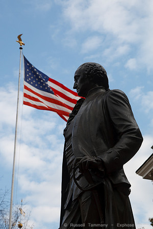 George Washington outside Independence Hall